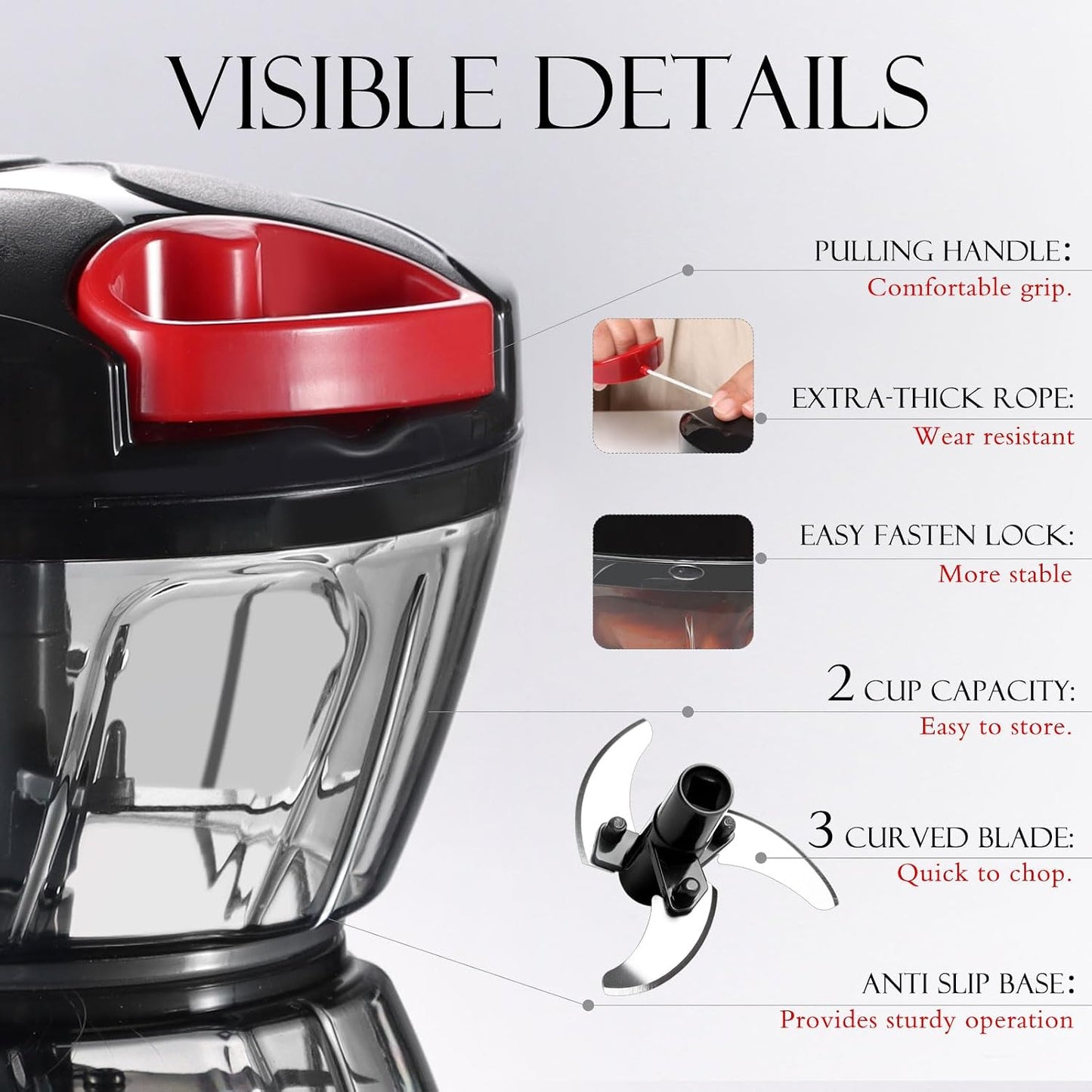 Manual Hand-Pull Vegetable Chopper