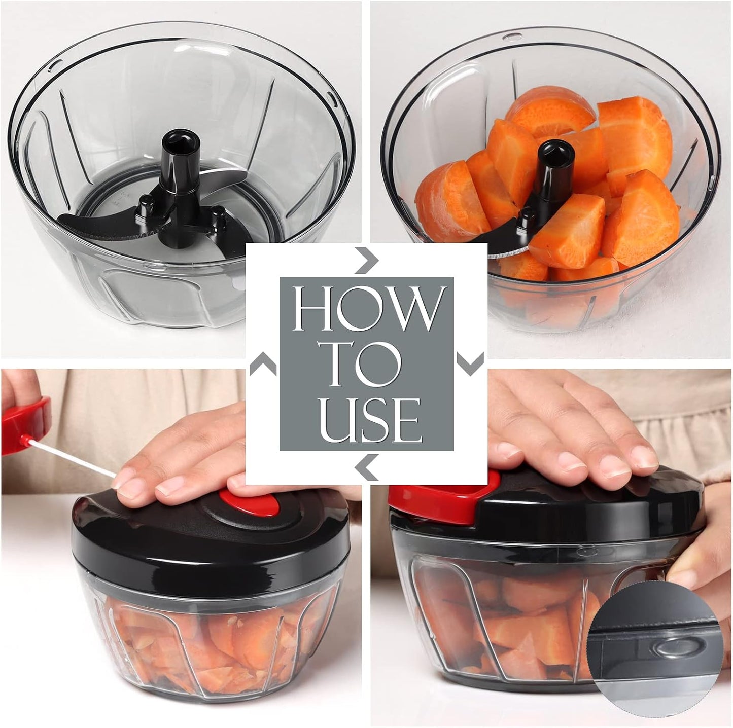 Manual Hand-Pull Vegetable Chopper