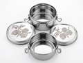 Laser design heavy finish Steel Tiffin Box Lunch Box