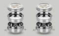 Laser design heavy finish Steel Tiffin Box Lunch Box